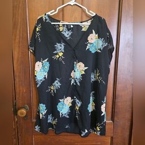 Zorrie Black Floral Blouse